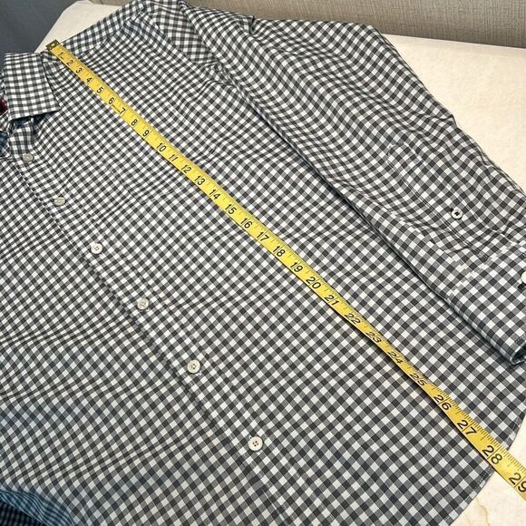 UnTuckIt Men’s Alden Button Front Shirt Sz Large Blue Plaid Long Slv Wrinkle Fre - Picture 6 of 6